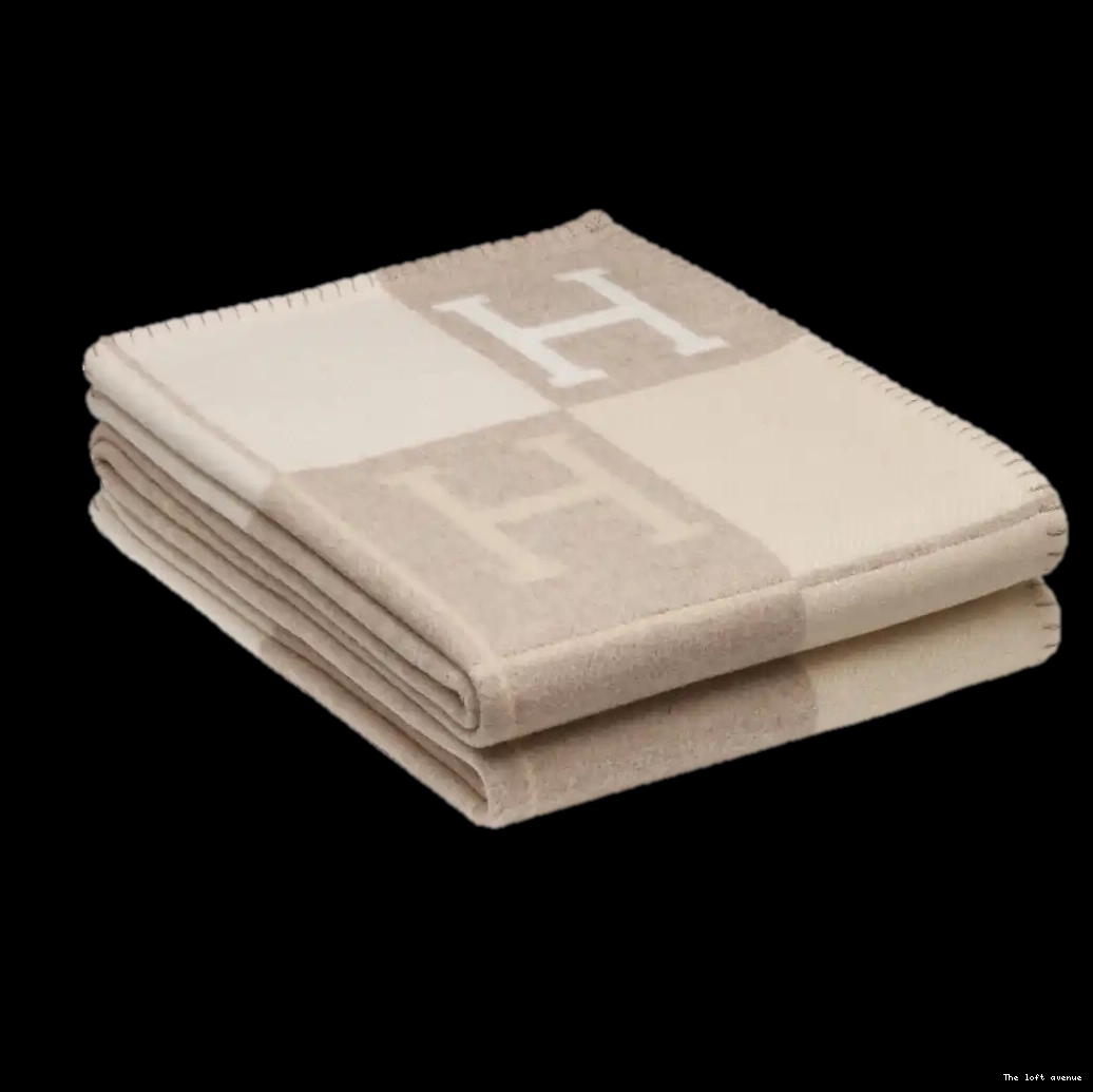 WOOL BLANKET THROW HERMES STRIPE 0524